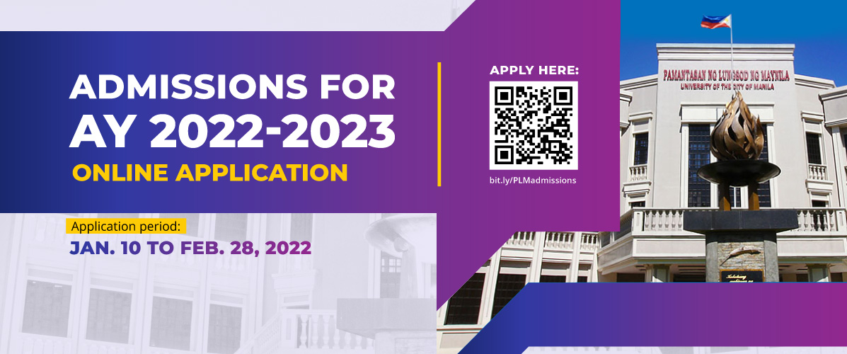 PLM Admissions for AY 2022-2023