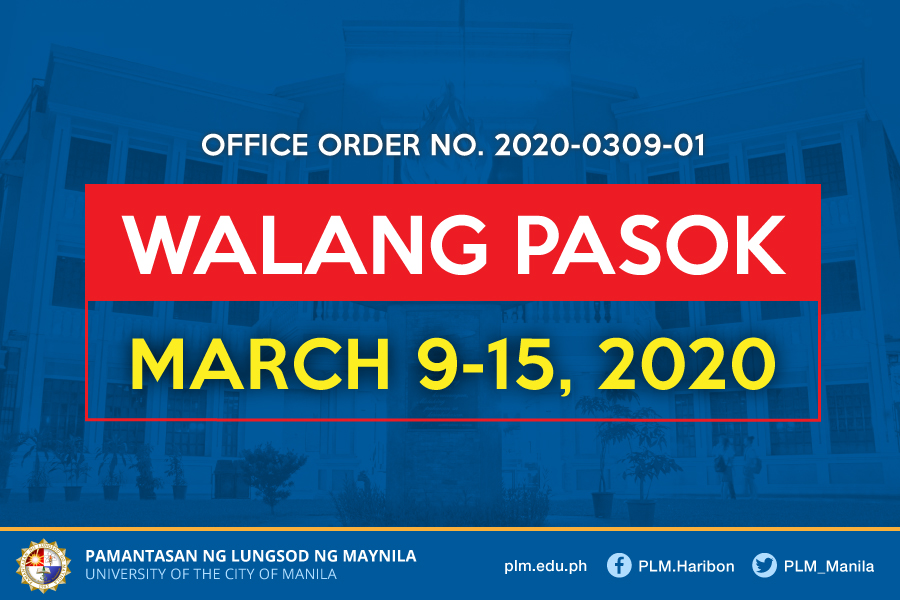No classes from March 9-15, 2020