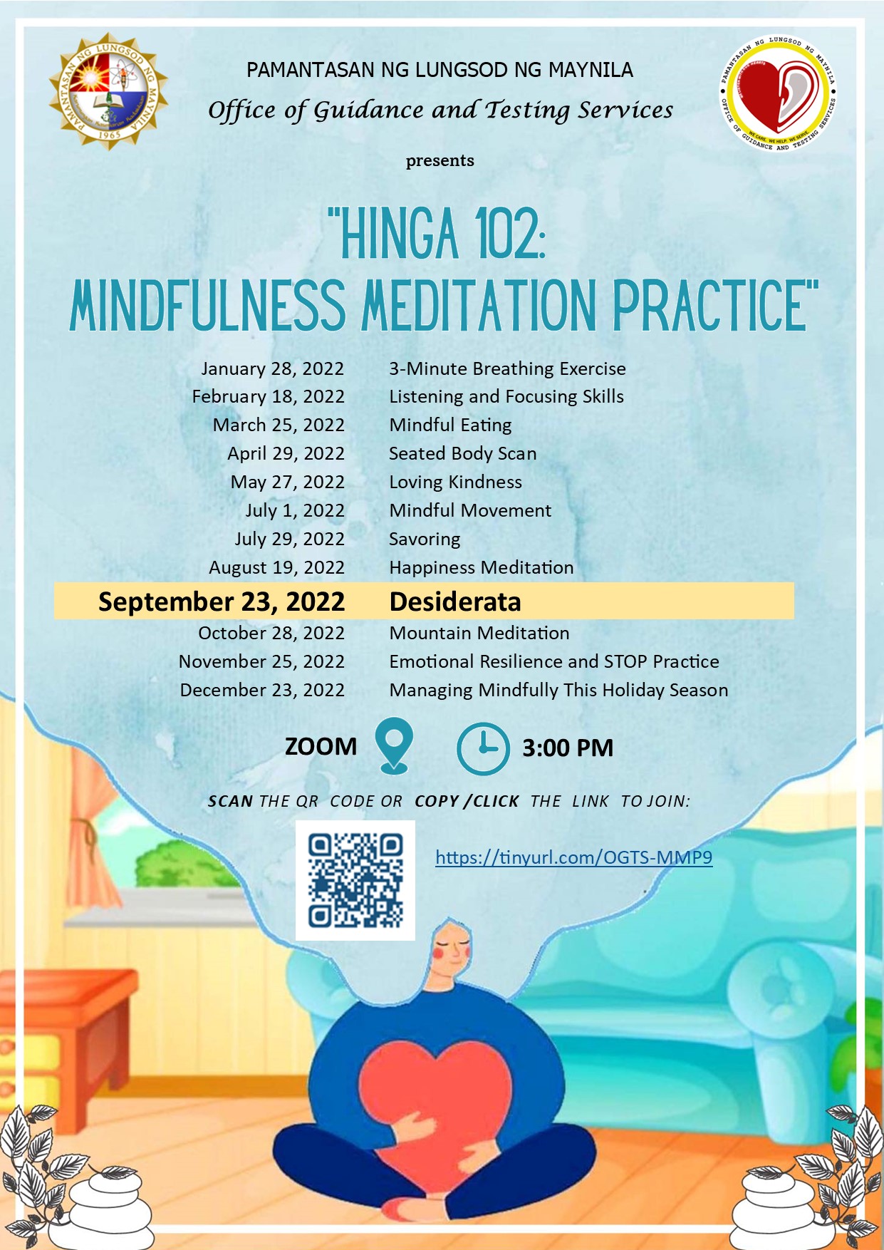Join Hinga 102's Desiderata on September 23, 3 PM