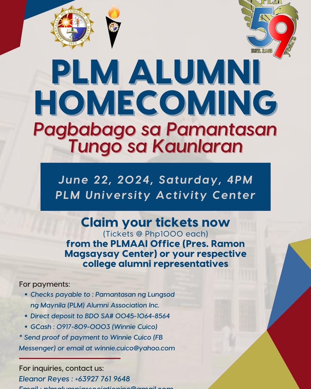 Calling all PLM Alumni