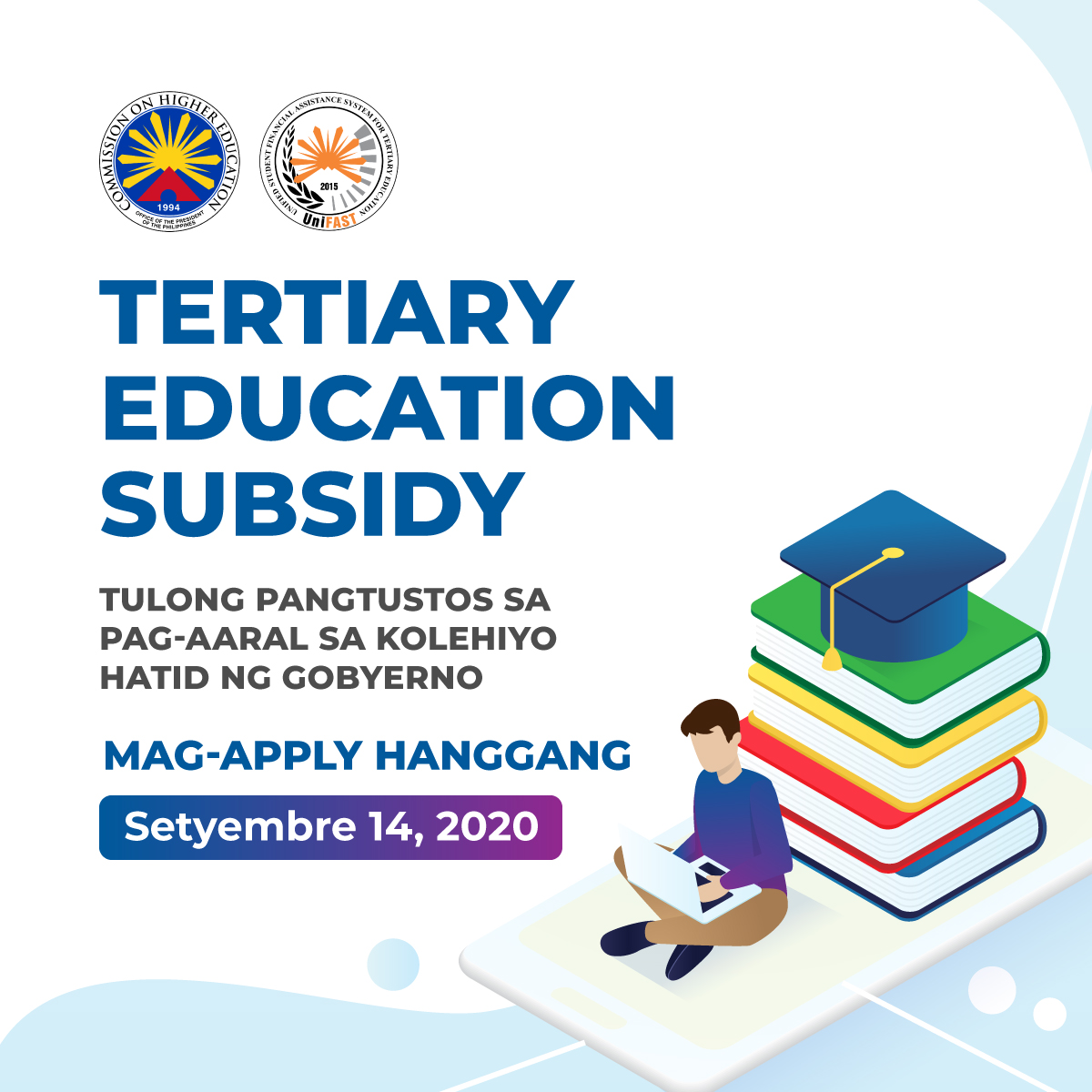 Apply for Tertiary Education Subsidy until Sept. 14, 2020