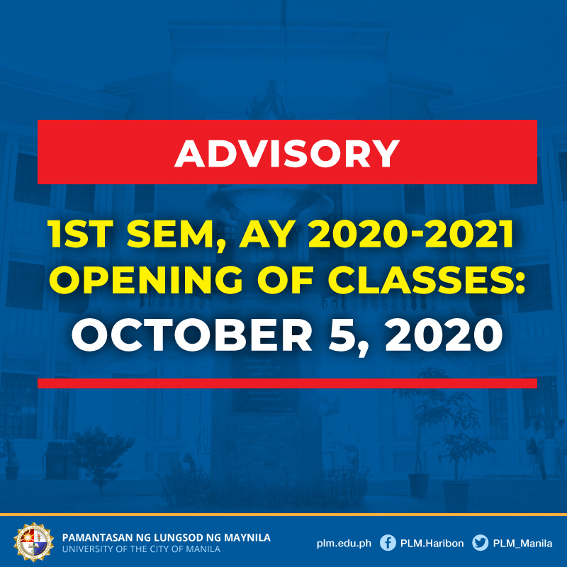 PLM adjusts opening of classes to October 5