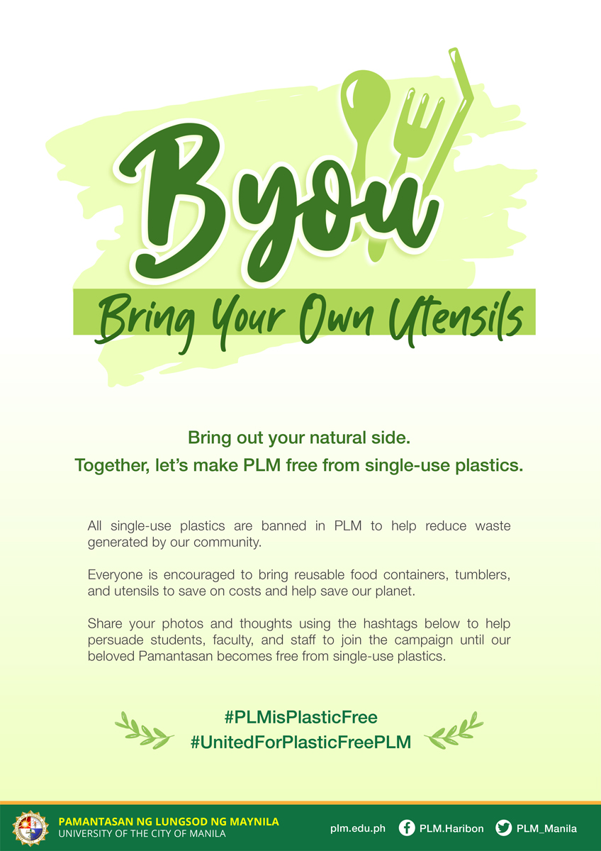 PLM's Plastic-free campaign: Bring Your Own Utensils
