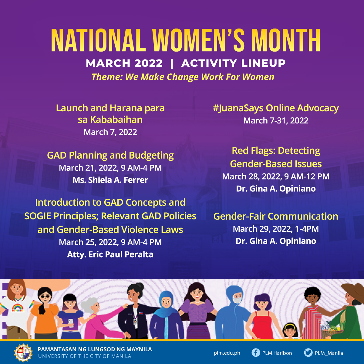 PLM joins 2022 National Women's Month Celebration