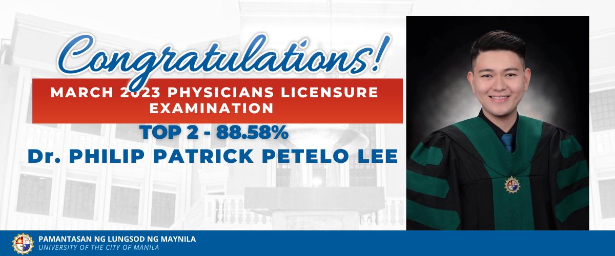 PLM records 100% rate in physician licensure exam, CM graduate is Top 2